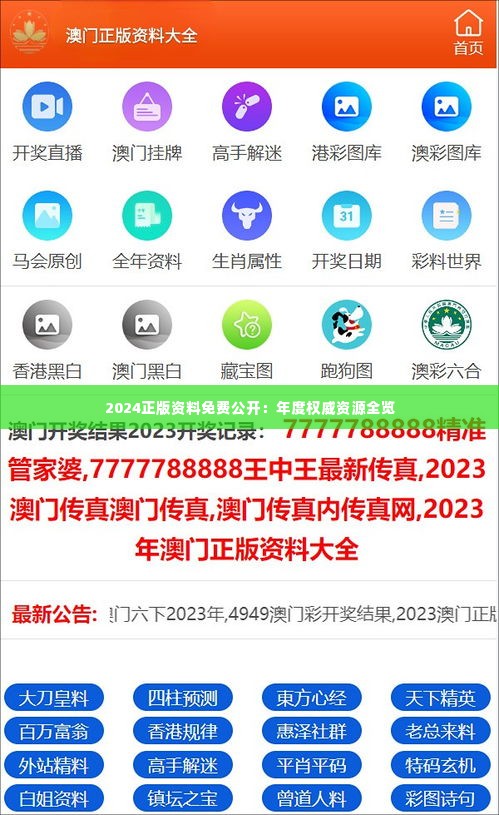 2024正版資料免費(fèi)公開，獲取優(yōu)質(zhì)資源的全新途徑，優(yōu)質(zhì)資源獲取新途徑，2024正版資料免費(fèi)公開